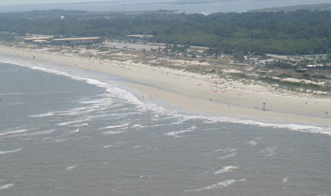 Airial view of Kite Beach