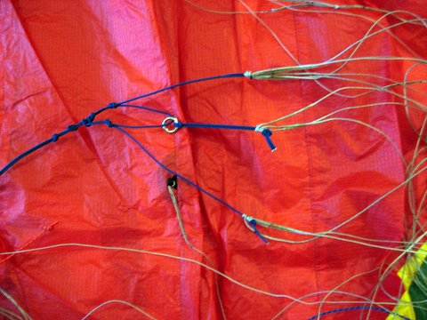 photo of Angle of Attack Adjuster on Blade IV Bridle