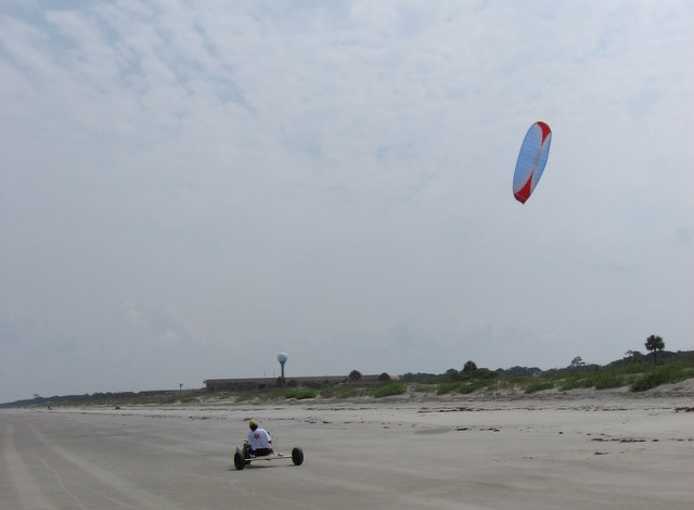 Buggy cruising down Jekyll Island Beach